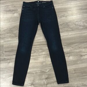 7 For All Mankind Women's Skinny Jeans - Dark Blue gwenevere